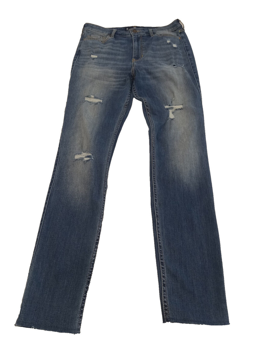 Hollister Jeans Womens 9R 29x30 Ultra High Rise Super Skinny Distressed Cut Cuff